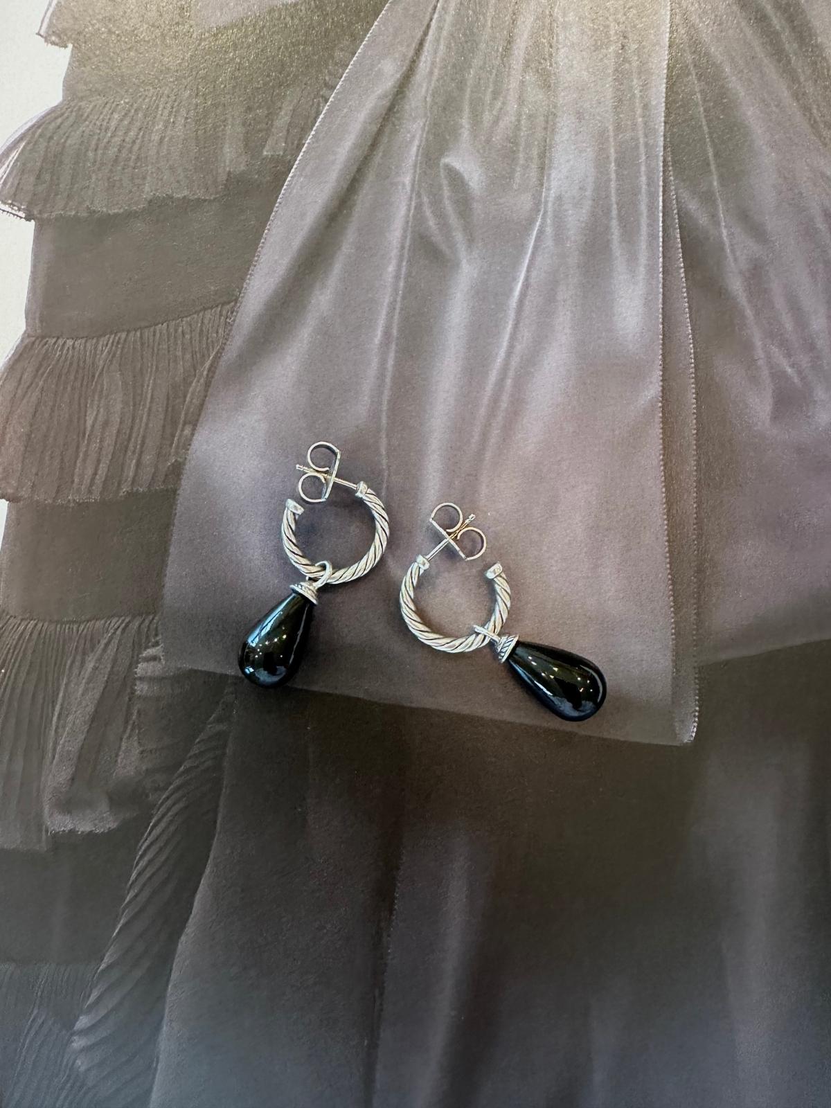 David Yurman Color Classics Black Onyx Earrings