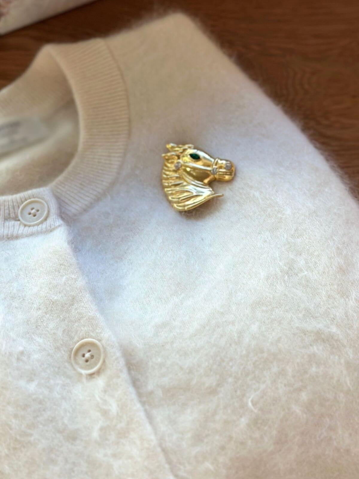 Vintage Horse Brooch