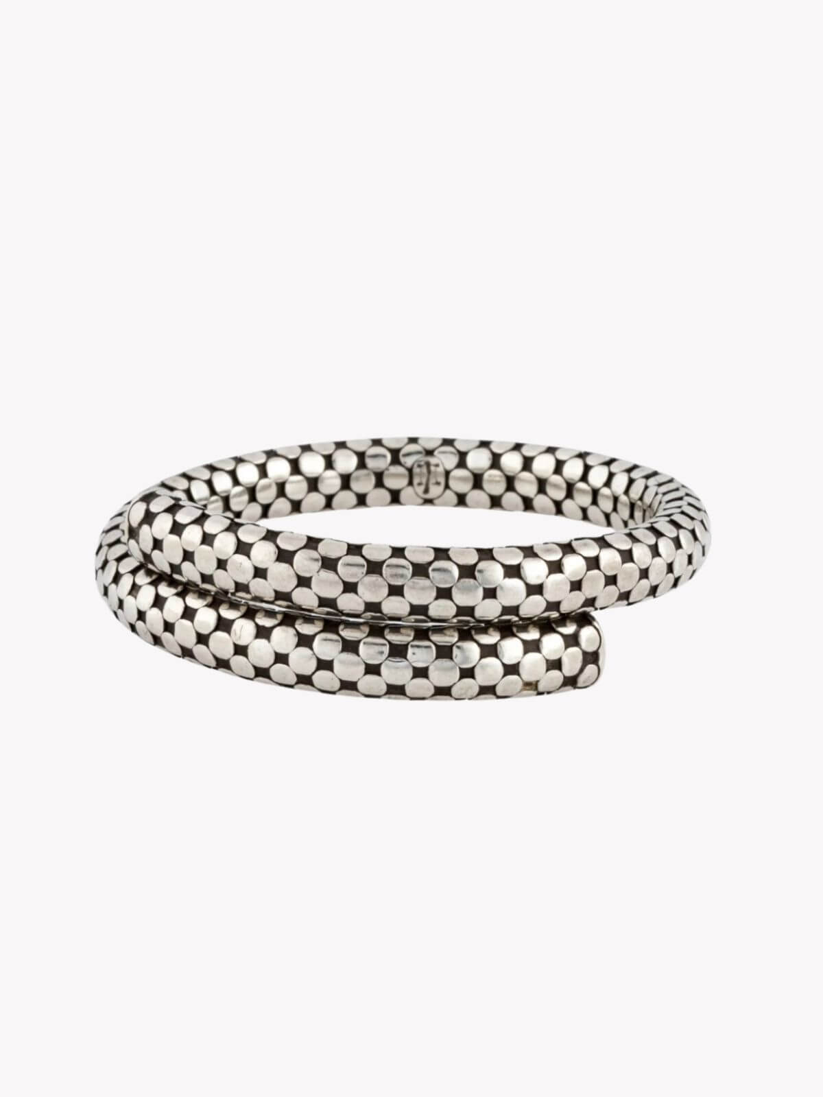 Louise Row Studio featuring John Hardy silver Dot single coil bracelet on white background.