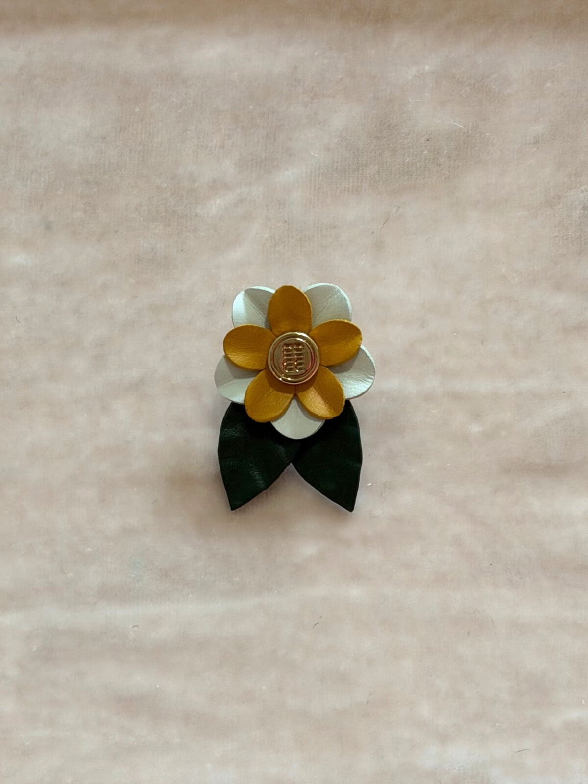 Louise Row featuring Miu Miu leather flower pin