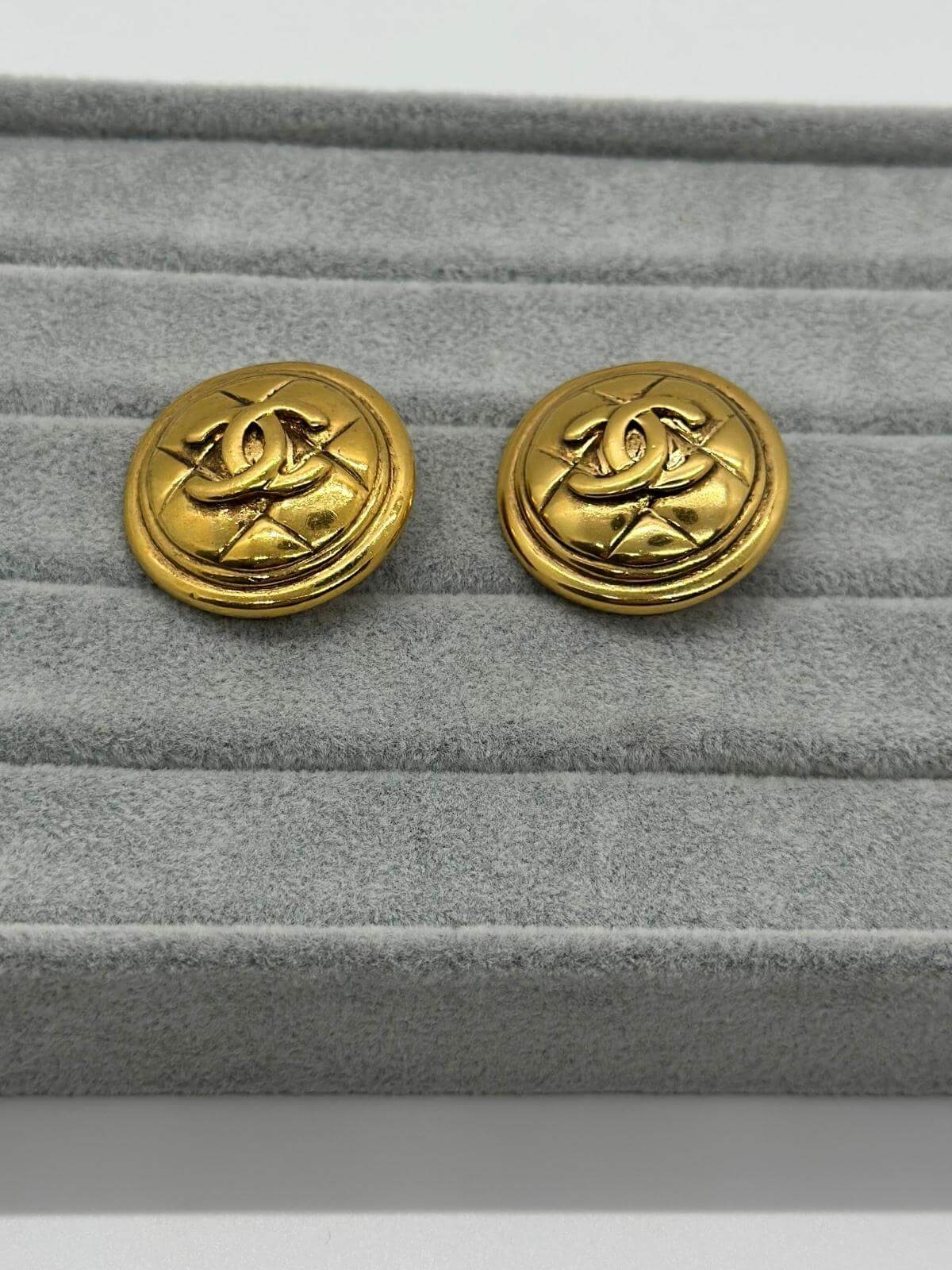 Vintage Chanel Matelasse Earrings