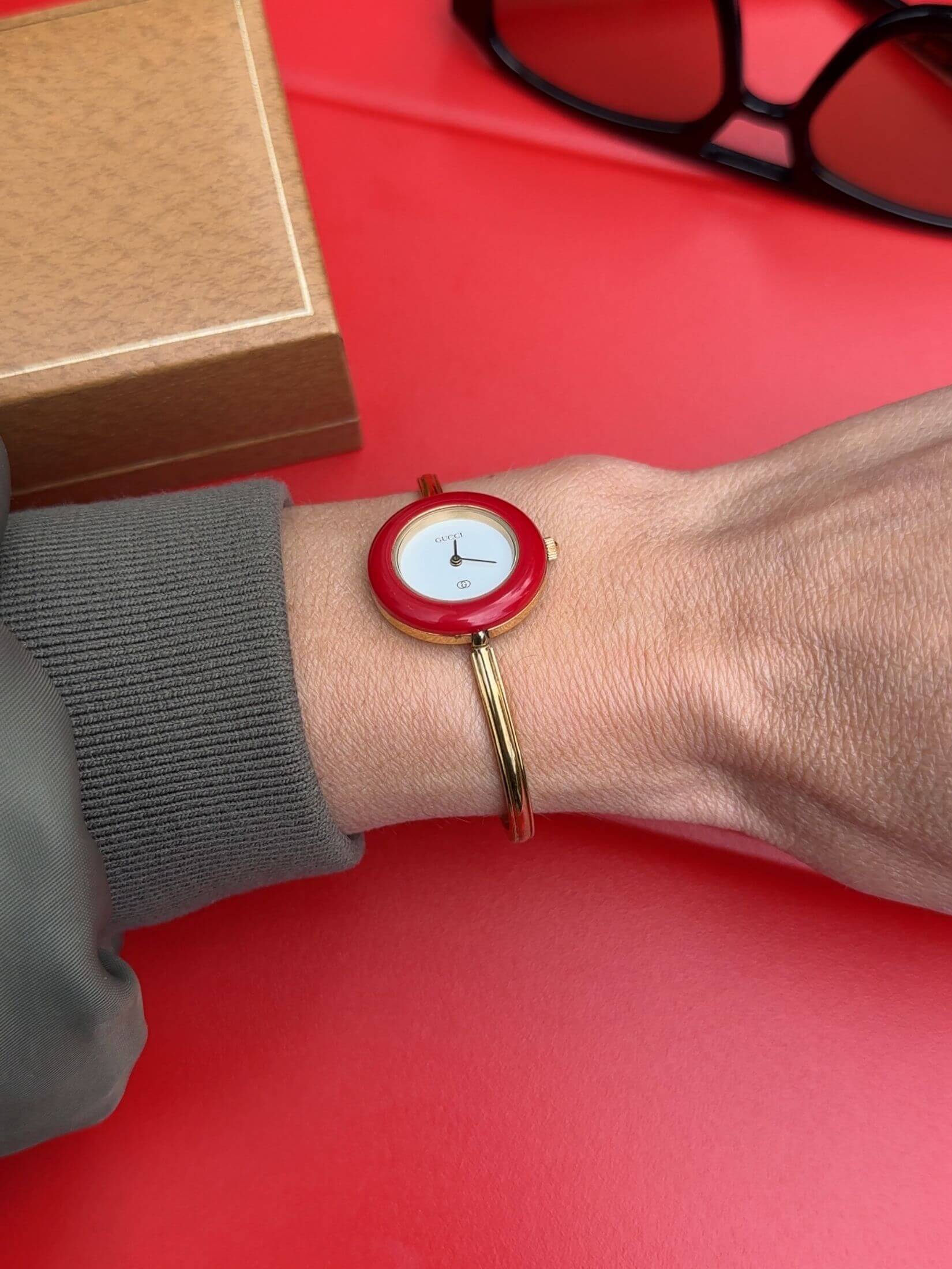 Louise Row Studio featuring Vintage Gucci watch on wrist