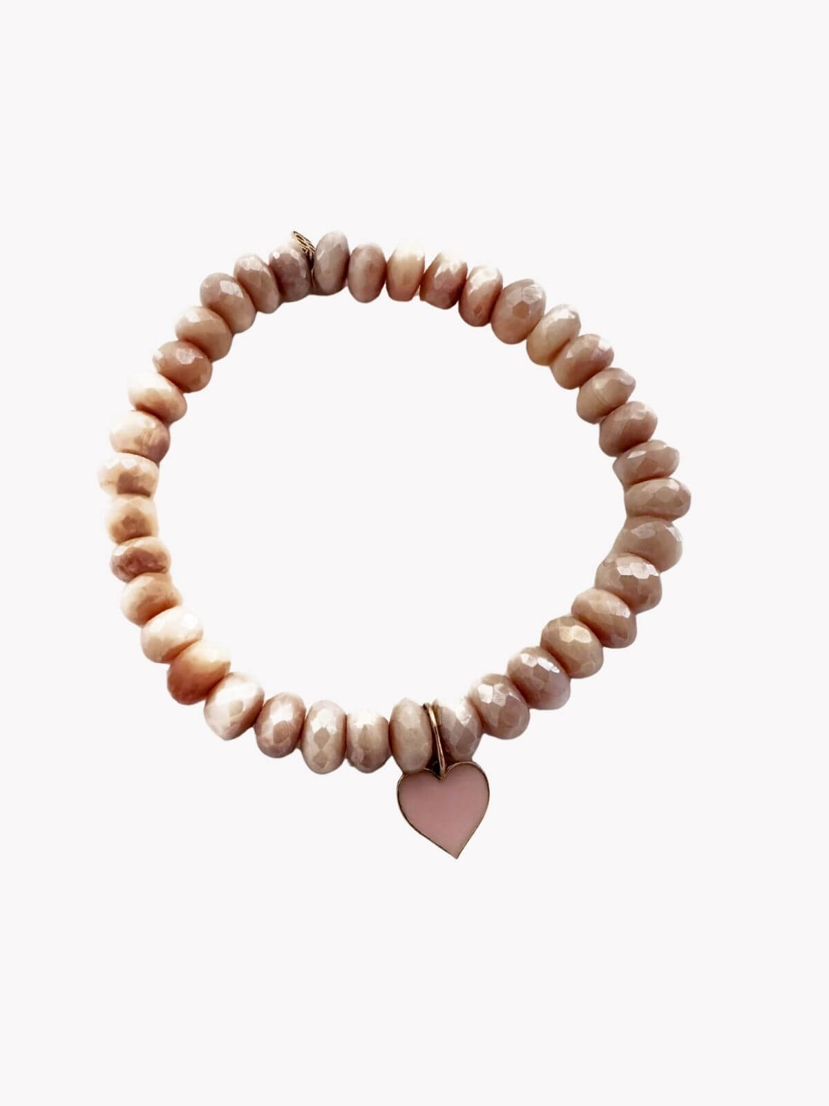 Louise Row Studio featuring Carolina Bucci pink bead bracelet on white background