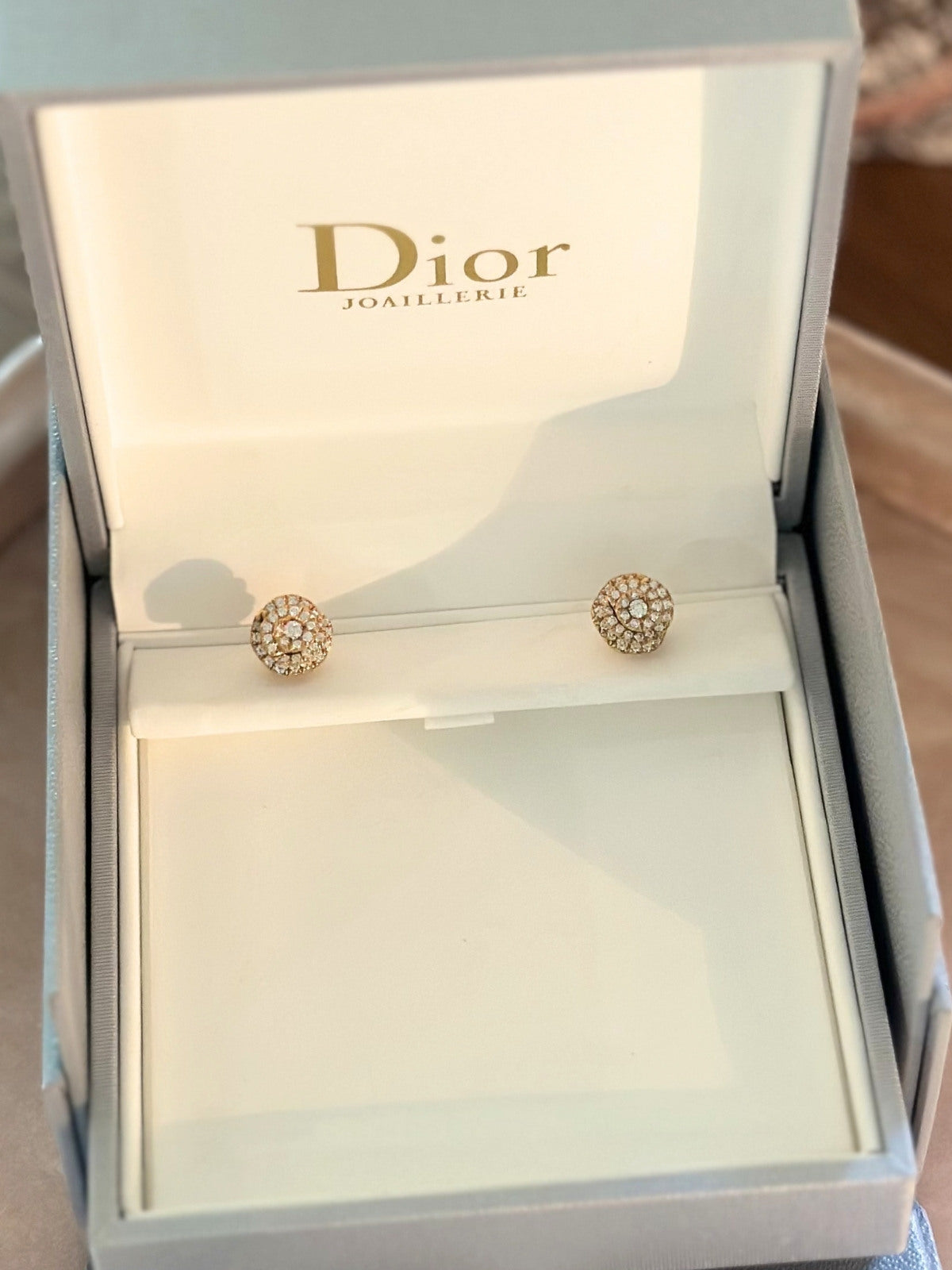 Louise Row featuring Christian Dior Couture Rose Earrings in Dior box 