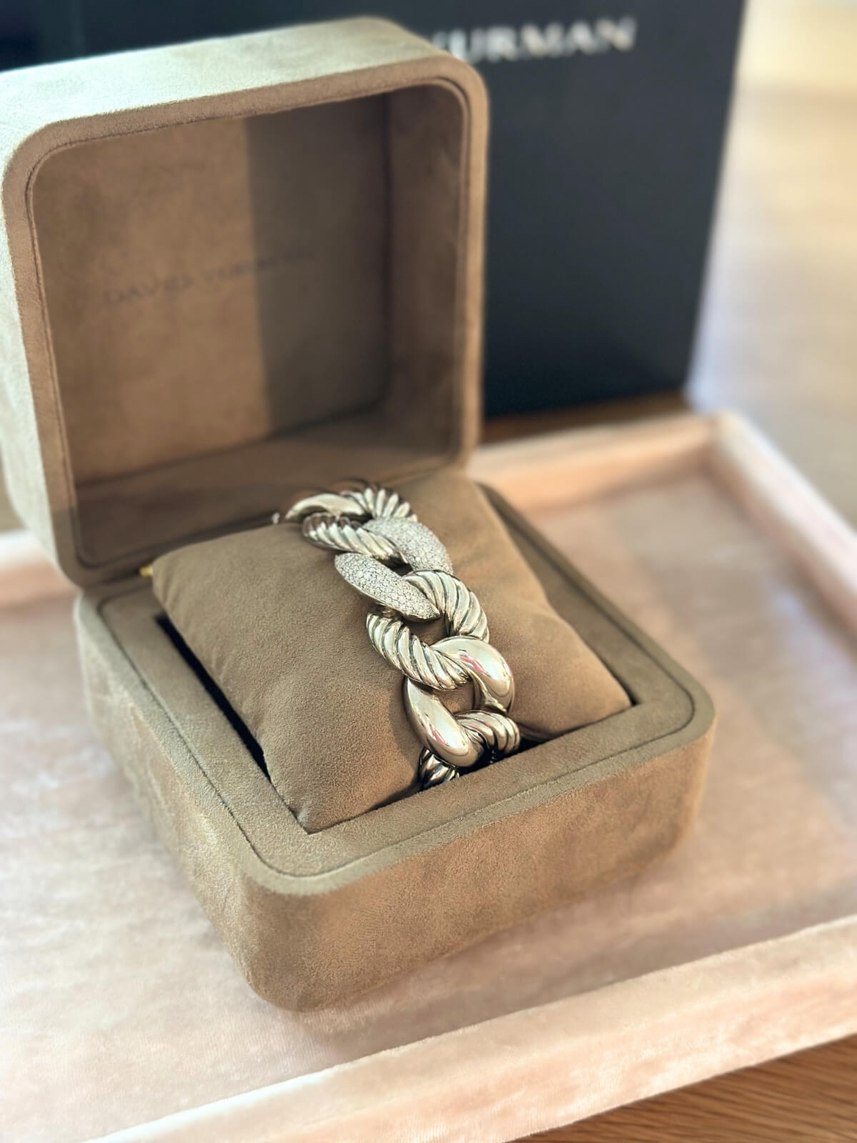 Louise Row featuring David Yurman Belmont Bracelet in box