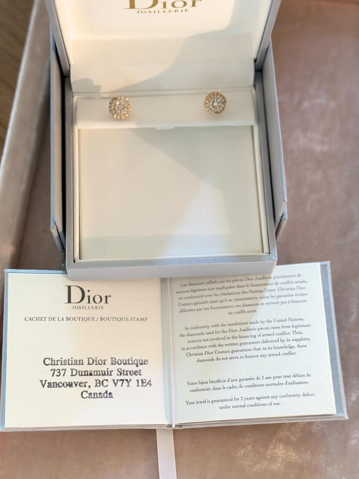 Dior Rose Dior Couture Diamond Earrings | Louise Row