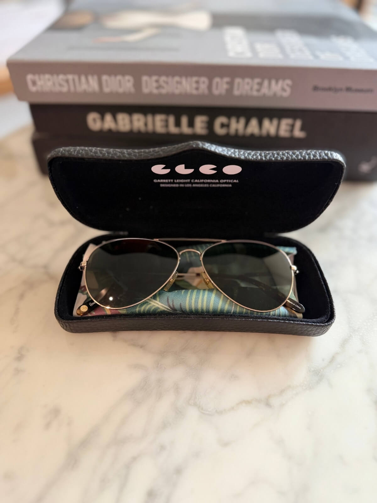 Garrett Leight Palms Polarized Aviator Sunglasses