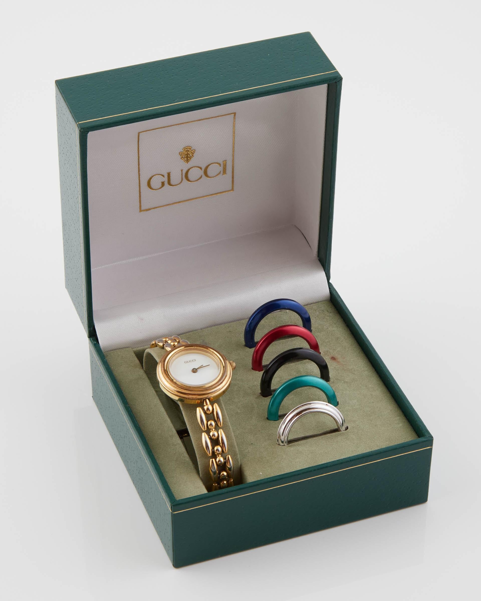 Vintage Gucci Lady's Wristwatch with Interchangeable Bezels