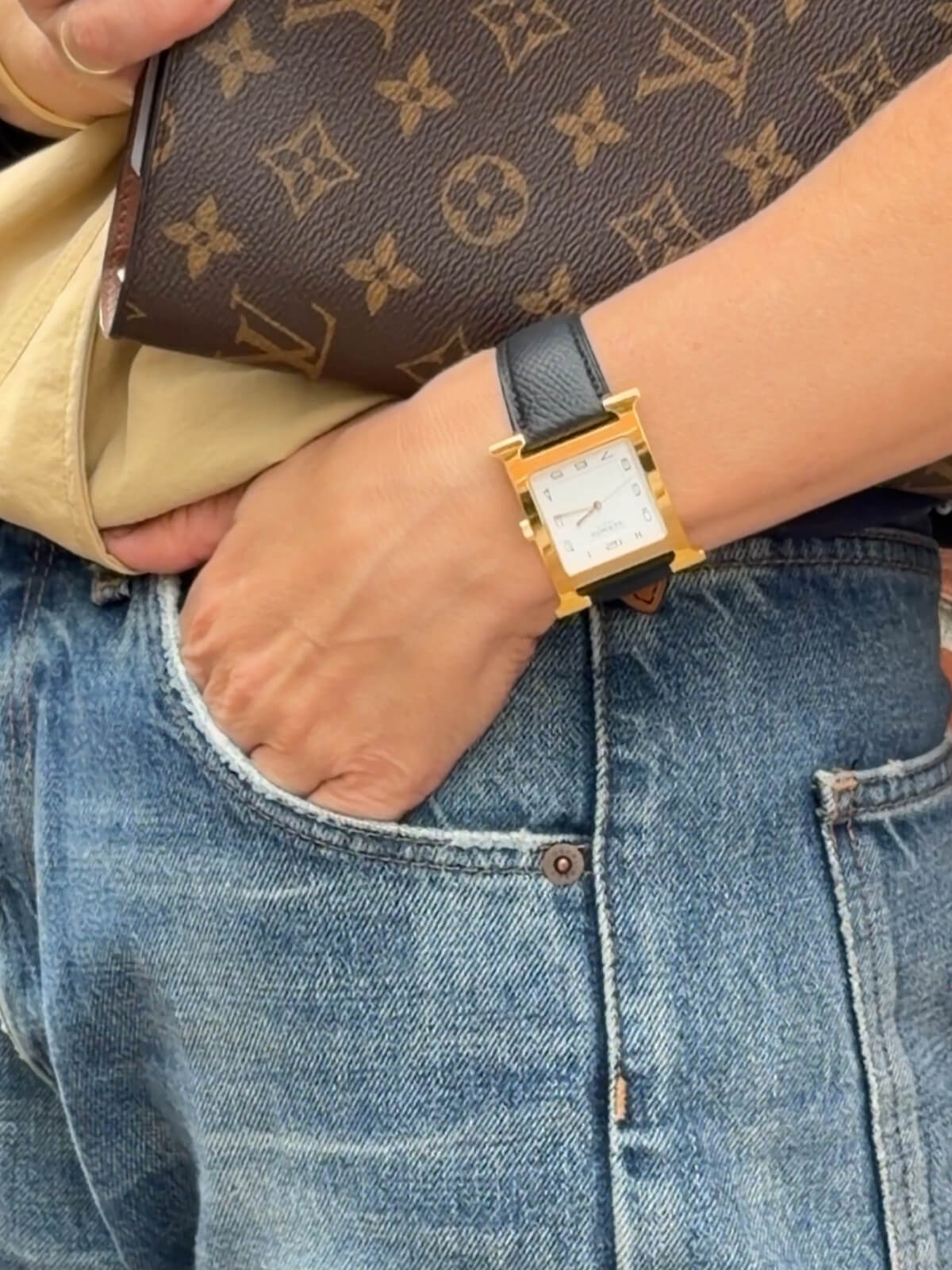 Hermès Heure H Watch HH1.801 with Black Epsom Strap