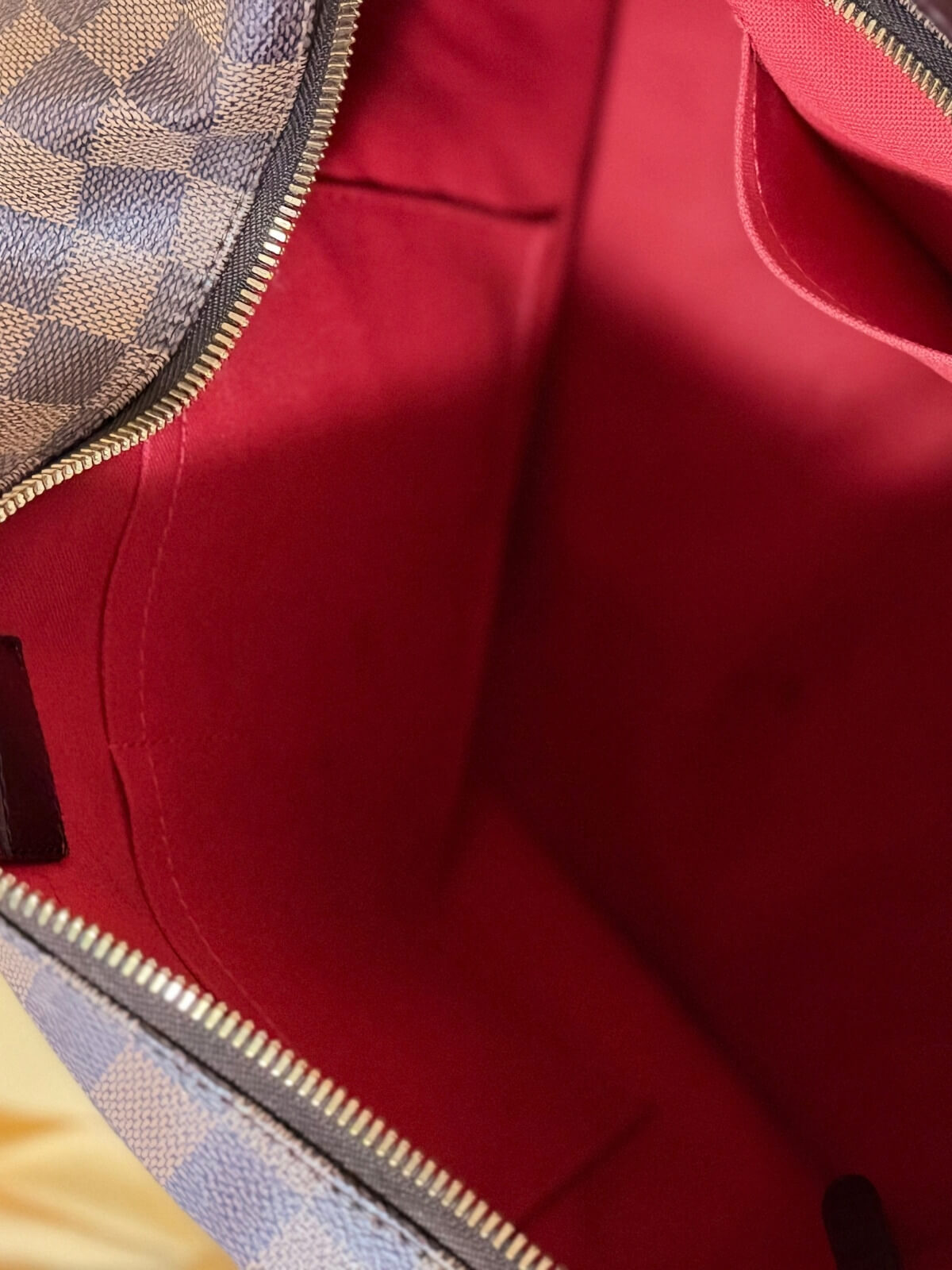 Louise Row featuring Louise Vuitton Damier Ebene bag in box or on mannequin