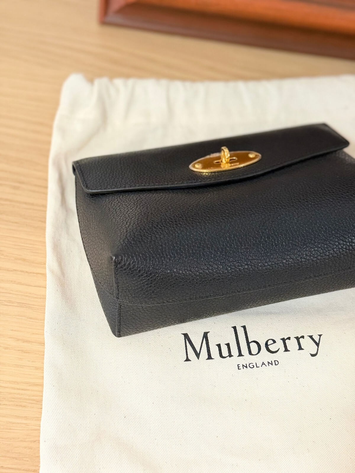Louise Row featuring Mulberry Cosmetic Bag in black on table