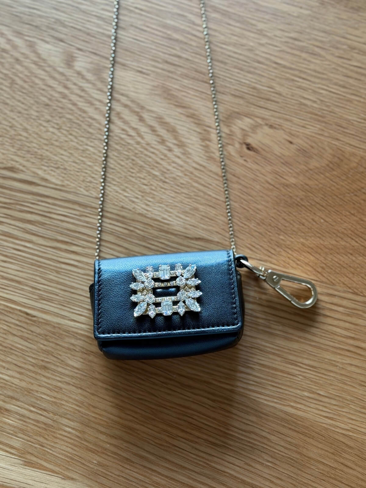 Louise Row featuring Roger Vivier crystal pouch bag