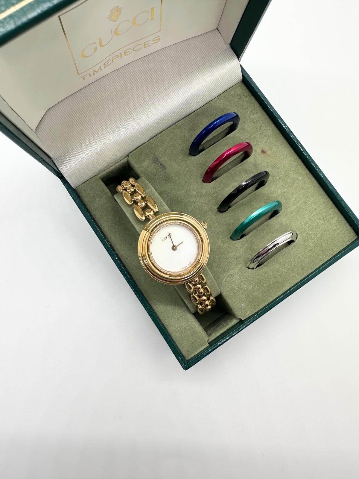 Vintage Gucci Wristwatch with Interchangeable Bezels