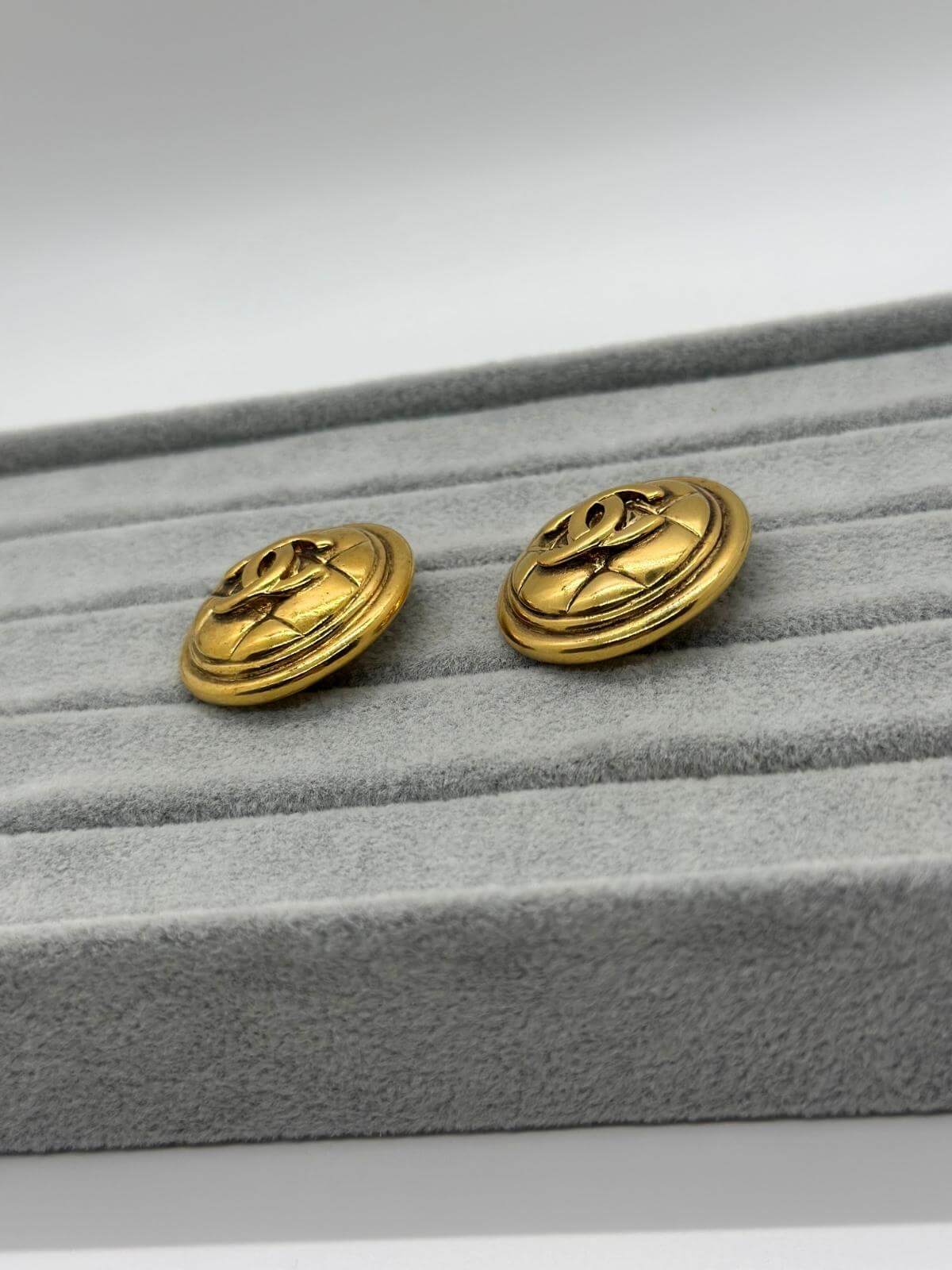 Vintage Chanel Matelasse Earrings