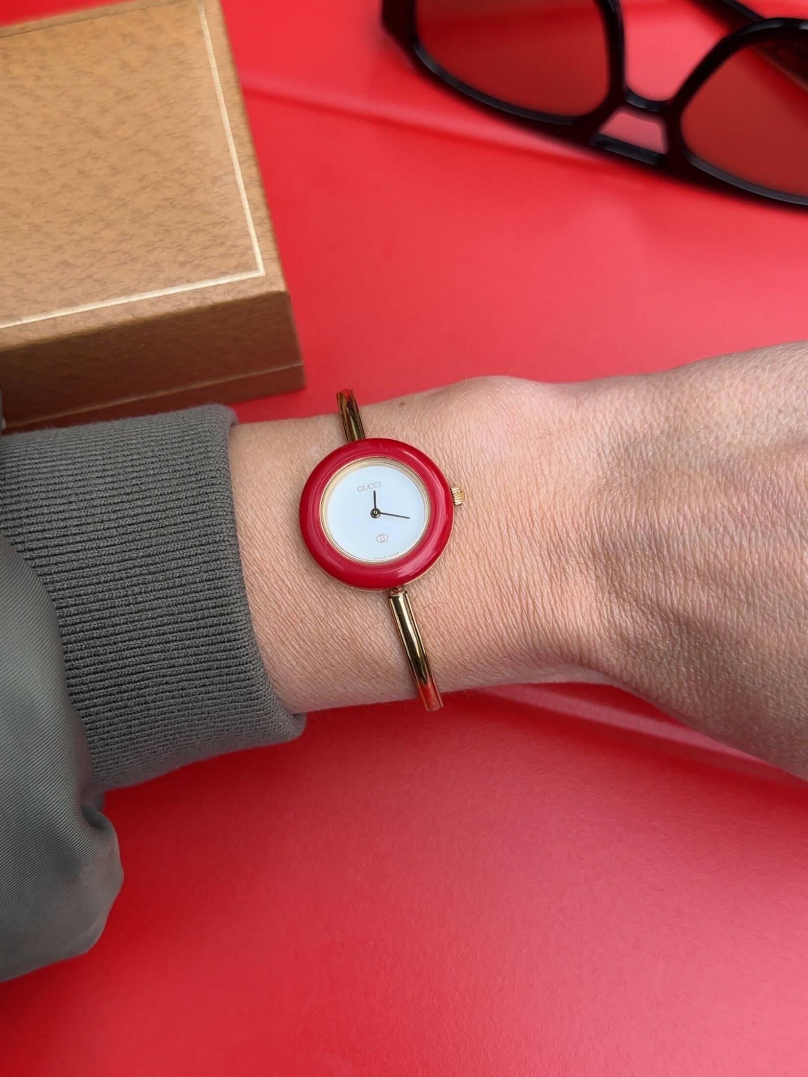 Louise Row Studio featuring Vintage Gucci watch on wrist